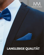 Massi Morino Fliege mit Einstecktuch Set Herren inkl. verstellbarer Schleife und Geschenkbox - Herren Fliegenset zur Hochzeit
