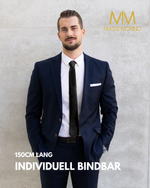Massi Morino Schmale Krawatte für Herren, 6 cm, Slim Fit, Uni einfarbig - Schlips für Anzug, Business und Hochzeit