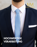 Massi Morino Schmale Krawatte für Herren, 6 cm, Slim Fit, Uni einfarbig - Schlips für Anzug, Business und Hochzeit