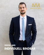 Massi Morino Schmale Krawatte für Herren, 6 cm, Slim Fit, Uni einfarbig - Schlips für Anzug, Business und Hochzeit