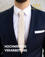 Massi Morino Schmale Krawatte für Herren, 6 cm, Slim Fit, Uni einfarbig - Schlips für Anzug, Business und Hochzeit