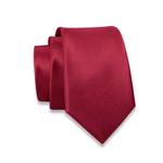 Massi Morino Schmale Krawatte für Herren, 6 cm, Slim Fit, Uni einfarbig - Schlips für Anzug, Business und Hochzeit