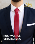 Massi Morino Schmale Krawatte für Herren, 6 cm, Slim Fit, Uni einfarbig - Schlips für Anzug, Business und Hochzeit