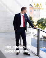 Massi Morino Schmale Krawatte für Herren, 6 cm, Slim Fit, Uni einfarbig - Schlips für Anzug, Business und Hochzeit