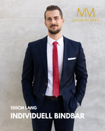 Massi Morino Schmale Krawatte für Herren, 6 cm, Slim Fit, Uni einfarbig - Schlips für Anzug, Business und Hochzeit