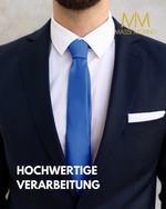 Massi Morino Schmale Krawatte für Herren, 6 cm, Slim Fit, Uni einfarbig - Schlips für Anzug, Business und Hochzeit