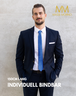 Massi Morino Schmale Krawatte für Herren, 6 cm, Slim Fit, Uni einfarbig - Schlips für Anzug, Business und Hochzeit