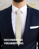 Massi Morino Schmale Krawatte für Herren, 6 cm, Slim Fit, Uni einfarbig - Schlips für Anzug, Business und Hochzeit