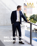 Massi Morino Schmale Krawatte für Herren, 6 cm, Slim Fit, Uni einfarbig - Schlips für Anzug, Business und Hochzeit