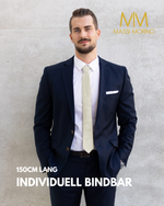 Massi Morino Schmale Krawatte für Herren, 6 cm, Slim Fit, Uni einfarbig - Schlips für Anzug, Business und Hochzeit