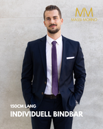 Massi Morino Schmale Krawatte für Herren, 6 cm, Slim Fit, Uni einfarbig - Schlips für Anzug, Business und Hochzeit