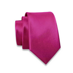 Massi Morino Schmale Krawatte für Herren, 6 cm, Slim Fit, Uni einfarbig - Schlips für Anzug, Business und Hochzeit