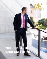 Massi Morino Schmale Krawatte für Herren, 6 cm, Slim Fit, Uni einfarbig - Schlips für Anzug, Business und Hochzeit