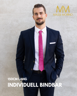 Massi Morino Schmale Krawatte für Herren, 6 cm, Slim Fit, Uni einfarbig - Schlips für Anzug, Business und Hochzeit