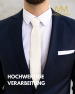 Massi Morino Schmale Krawatte für Herren, 6 cm, Slim Fit, Uni einfarbig - Schlips für Anzug, Business und Hochzeit