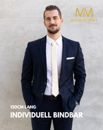 Massi Morino Schmale Krawatte für Herren, 6 cm, Slim Fit, Uni einfarbig - Schlips für Anzug, Business und Hochzeit