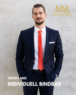 Massi Morino Schmale Krawatte für Herren, 6 cm, Slim Fit, Uni einfarbig - Schlips für Anzug, Business und Hochzeit