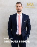 Massi Morino Schmale Krawatte für Herren, 6 cm, Slim Fit, Uni einfarbig - Schlips für Anzug, Business und Hochzeit