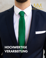 Massi Morino Schmale Krawatte für Herren, 6 cm, Slim Fit, Uni einfarbig - Schlips für Anzug, Business und Hochzeit