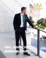 Massi Morino Schmale Krawatte für Herren, 6 cm, Slim Fit, Uni einfarbig - Schlips für Anzug, Business und Hochzeit