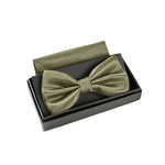 Massi Morino Fliege mit Einstecktuch Set Herren inkl. verstellbarer Schleife und Geschenkbox - Herren Fliegenset zur Hochzeit