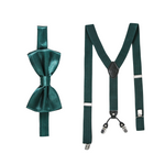 Massi Morino Hosenträger mit Fliege Set Herren und Damen inkl. verstellbarer Fliege und Geschenkbox - Y-Form Hosenträger zur Hochzeit