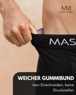 Massi Morino Boxershorts Herren Baumwolle Schwarz - Unterhosen mit breitem Gummibund, ohne Etikett, atmungsaktiv (S–4XL) - Einzeln, 6er- oder 10er-Pack